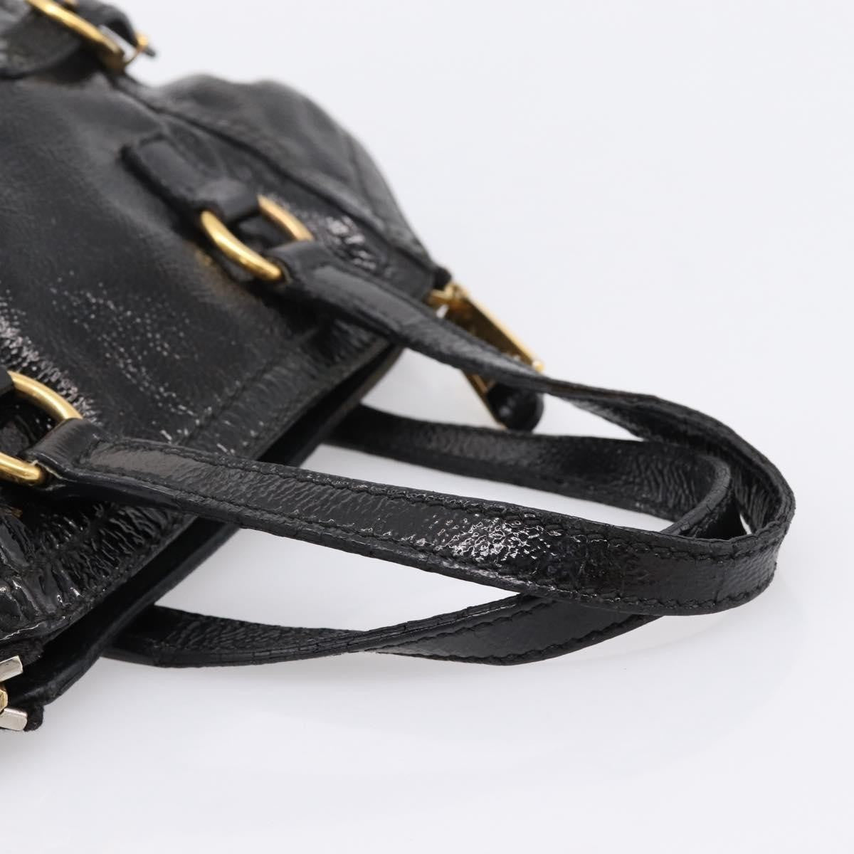 Saint Laurent Downtown Patent Black Patent_Leather Tote Bag Bag (Pre-Owned)