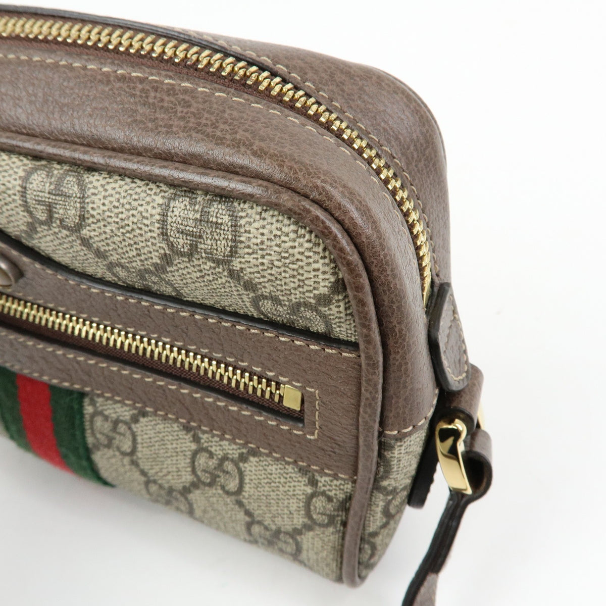Gucci Ophidia Gg Coated Canvas Beige Canvas Shoulder Bag Bag (Pre-Owned)