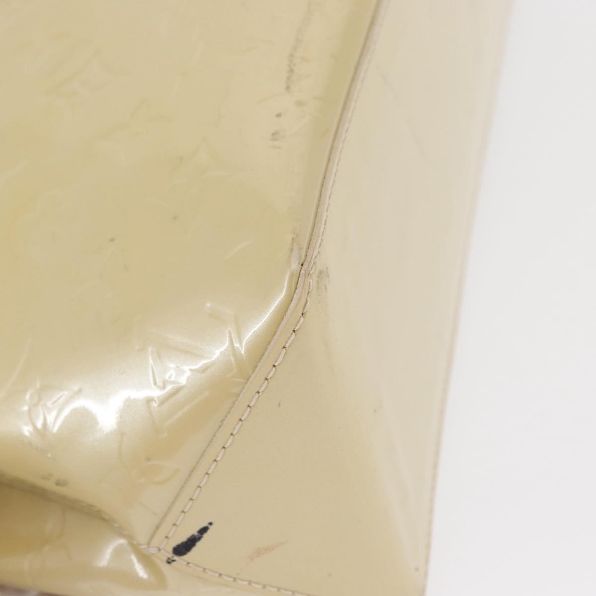 Louis Vuitton Wilshire Monogram Vernis Beige Patent_Leather Handbag (Pre-Owned)