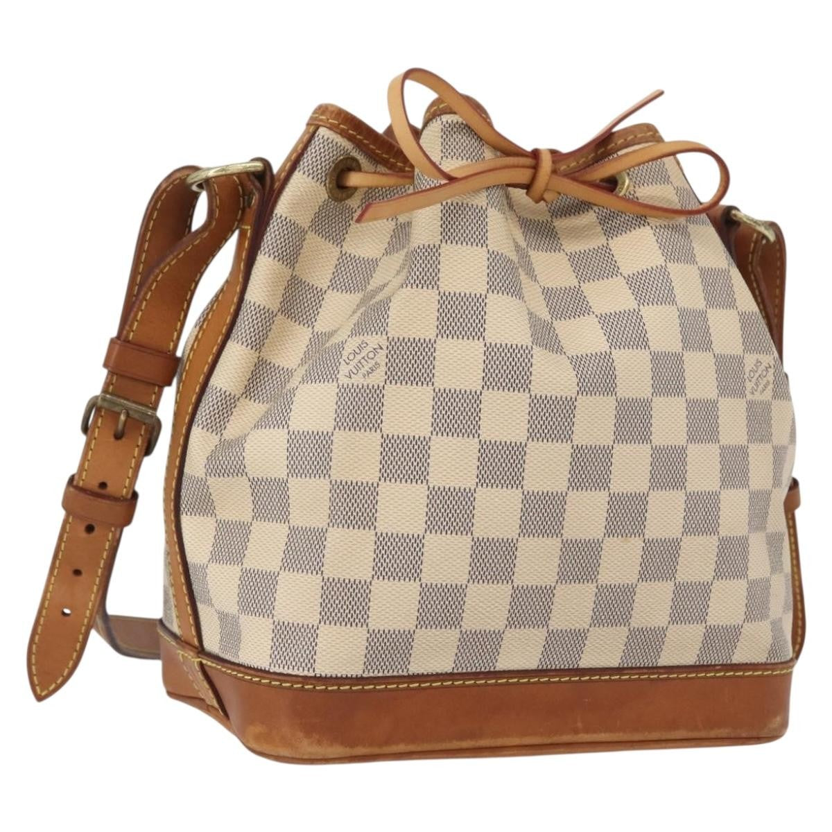 Louis Vuitton Noe Damier Ebene Beige Canvas Shoulder Bag Bag (Pre-Owned)