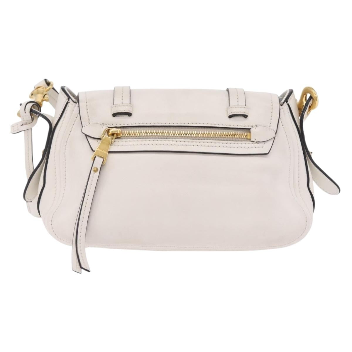 Miu Miu Grace Lux Leather White Leather Shoulder Bag Bag (Pre-Owned)