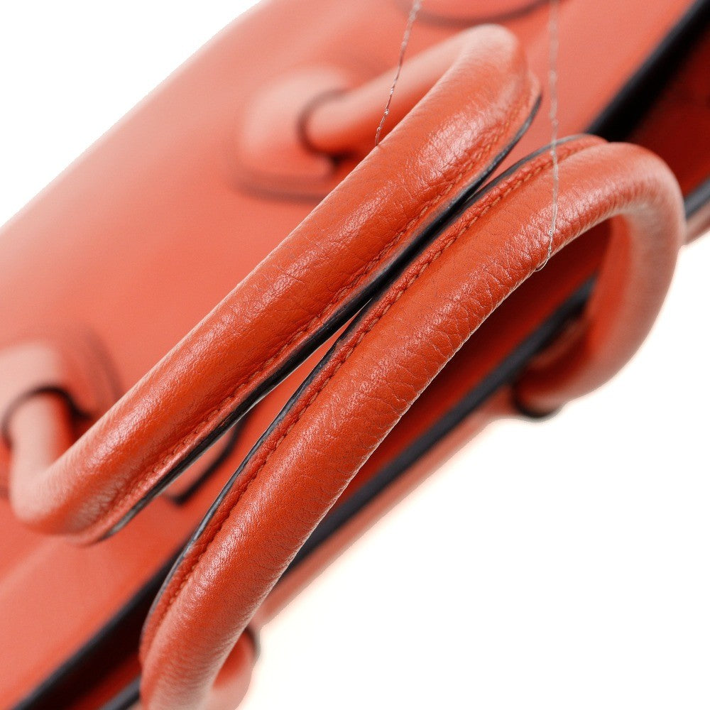 Celine Luggage Grainy Leather Red Calfskin Handbag (Pre-Owned)
