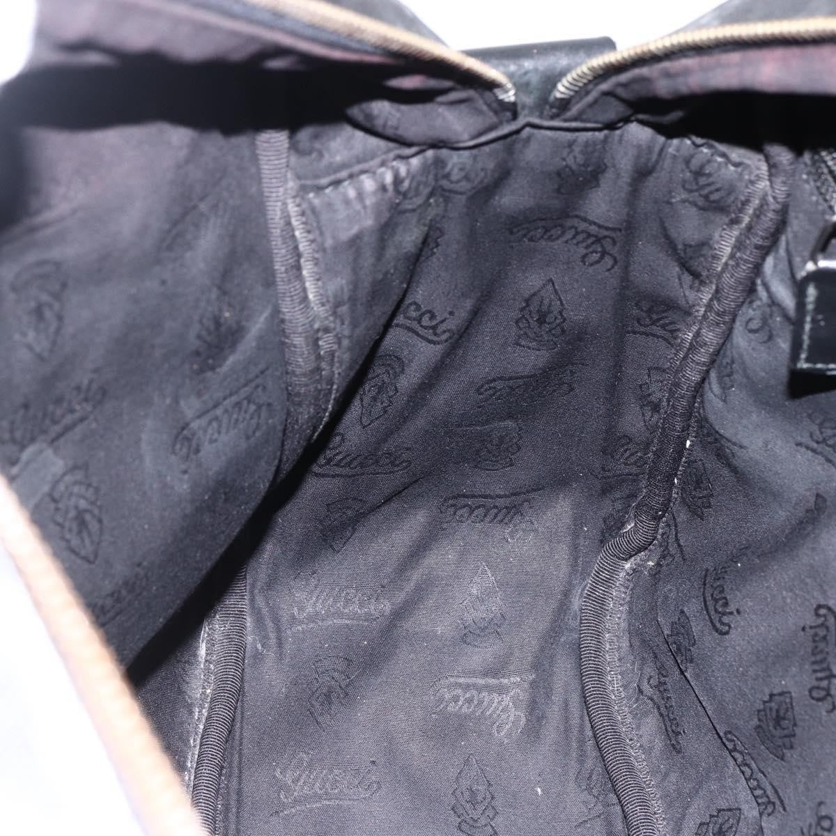 Gucci Zip Messenger Gg Imprime Black Canvas Shoulder Bag Bag (Pre-Owned)