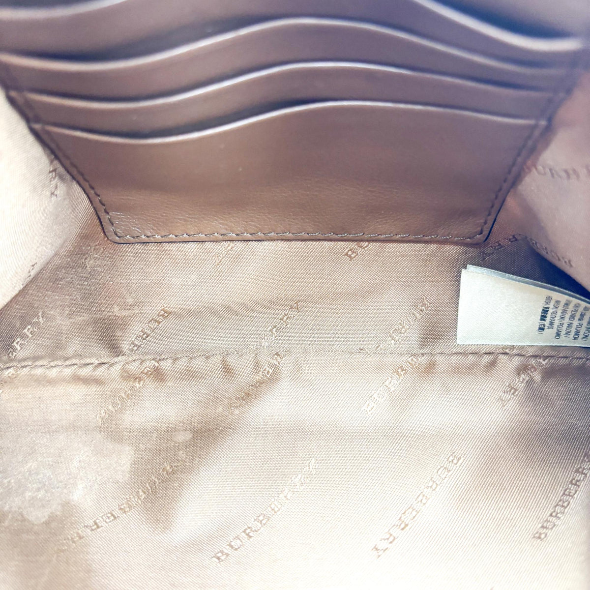 Burberry Peyton Crossbody Clutch Haymarket Coated Canvas Brown Canvas Crossbody Bag Bag (Pre-Owned)