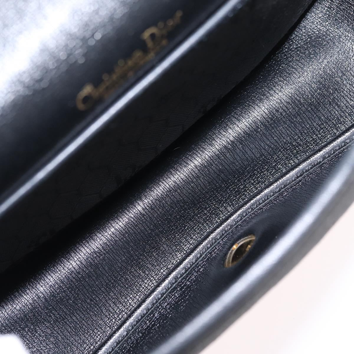 Christian Dior Vintage Honeycomb Canvas Black Canvas Shoulder Bag Bag (Pre-Owned)