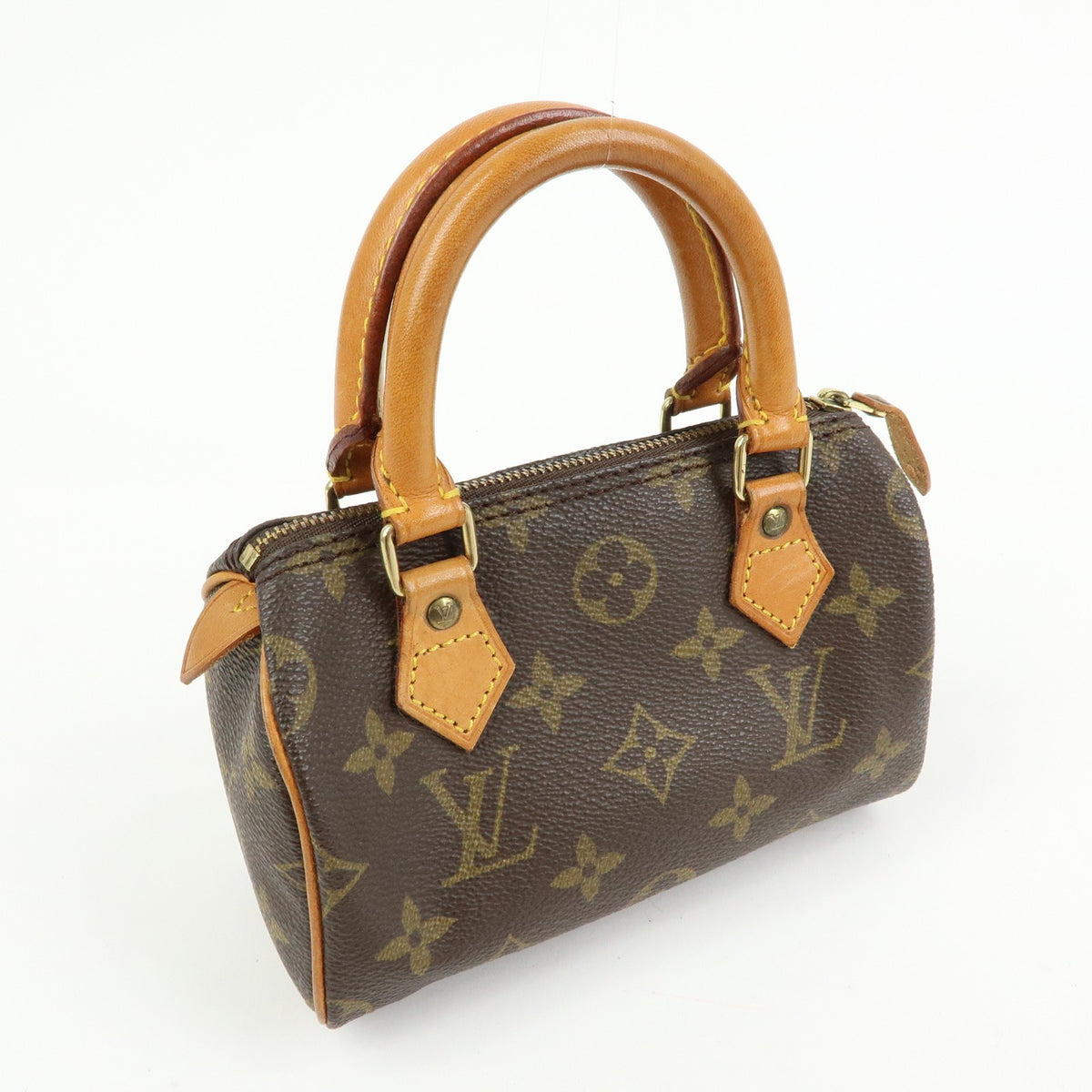 Louis Vuitton Speedy Mini Hl Monogram Canvas Brown Canvas Handbag (Pre-Owned)