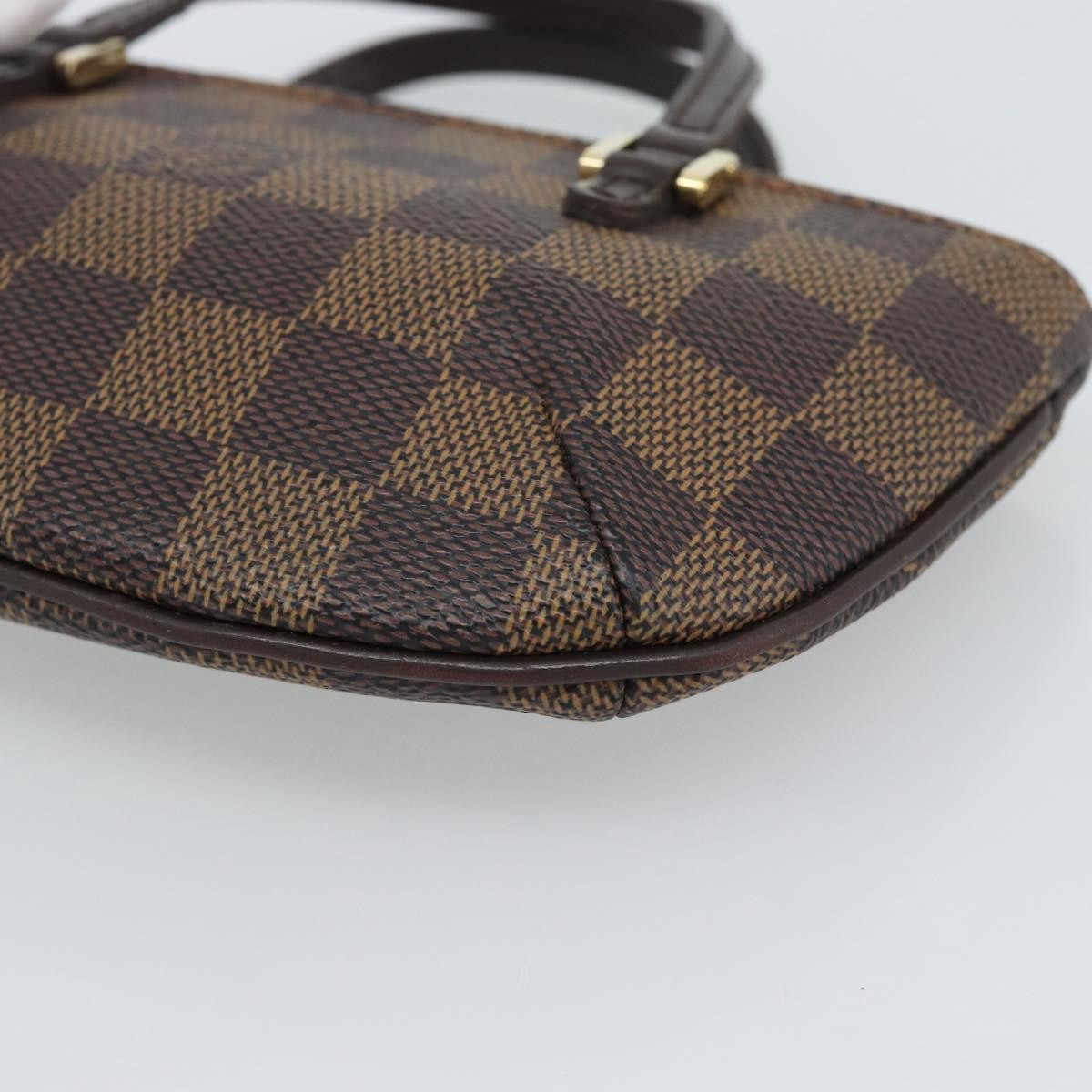 Louis Vuitton Manosque Pochette Damier Brown Canvas Clutche & Pouche Bag (Pre-Owned)