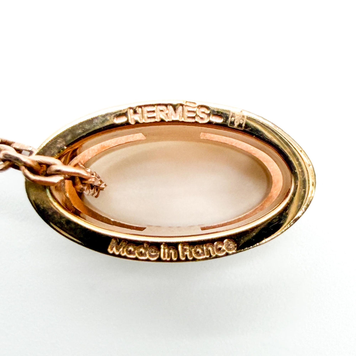 Hermes Pop H Pendant Chain Metal And Enamel Beige Other Necklace Jewelry (Pre-Owned)