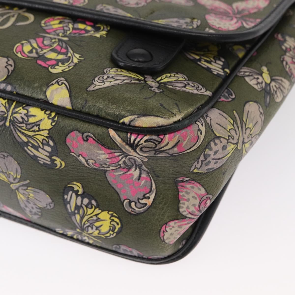 Loewe Messenger Printed Leather Green Leather Handbag (Pre-Owned)