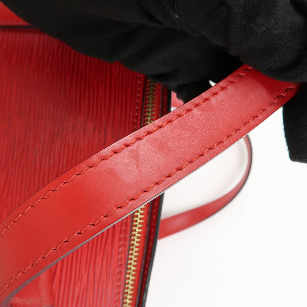 Louis Vuitton Soufflot Epi Leather Red Leather Tote Bag Bag (Pre-Owned)