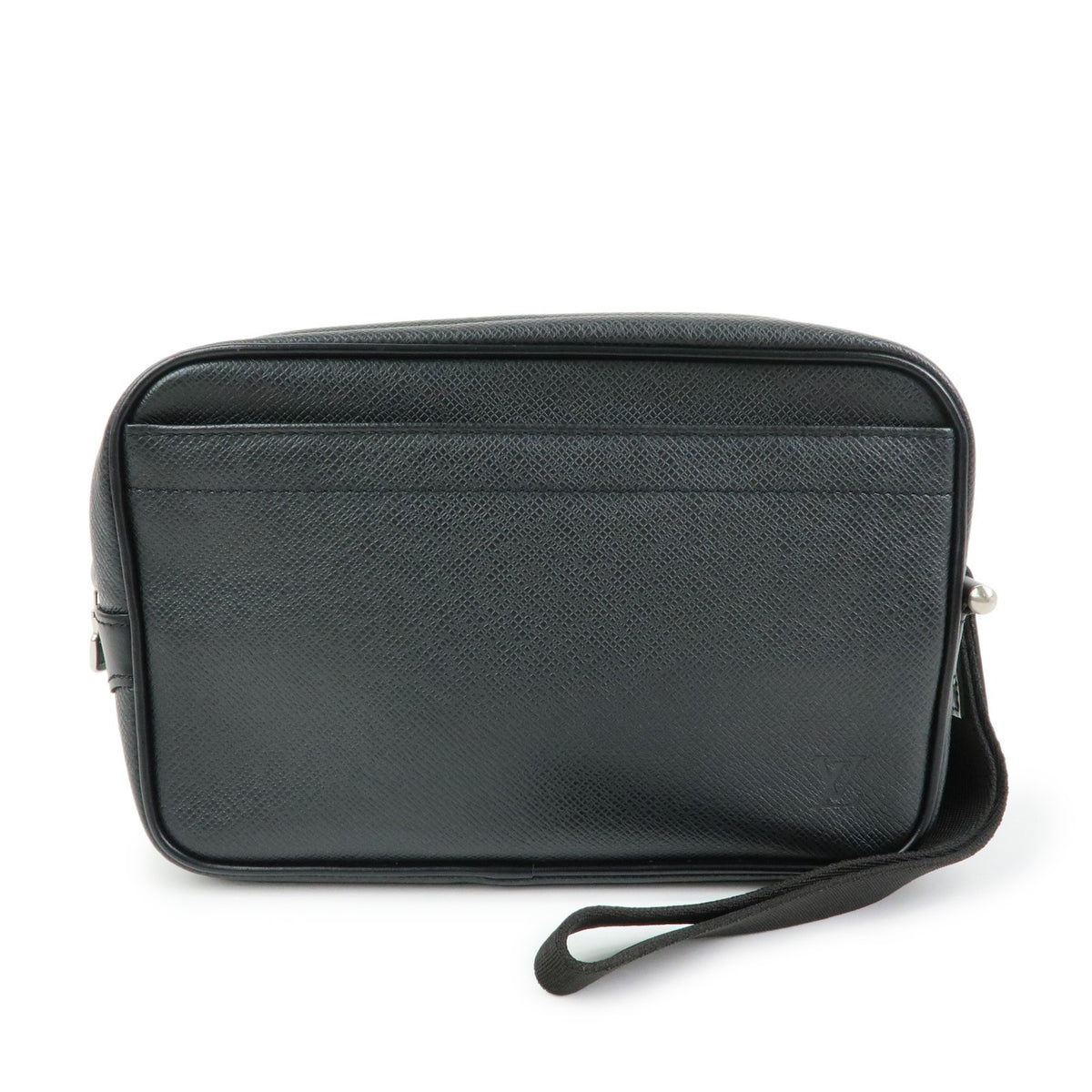 Louis Vuitton Kaluga Pochette Clutch Taiga Leather Black Leather Clutche & Pouche Bag (Pre-Owned)