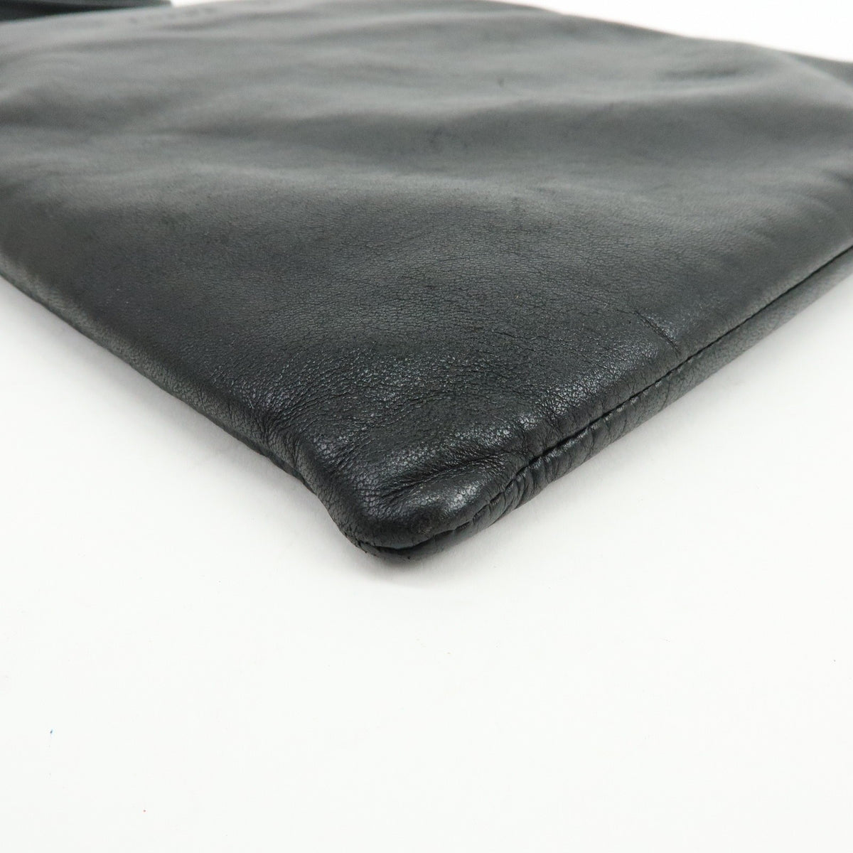 Loewe Shoulder Bag Leather Black Leather Shoulder Bag Bag (Pre-Owned)