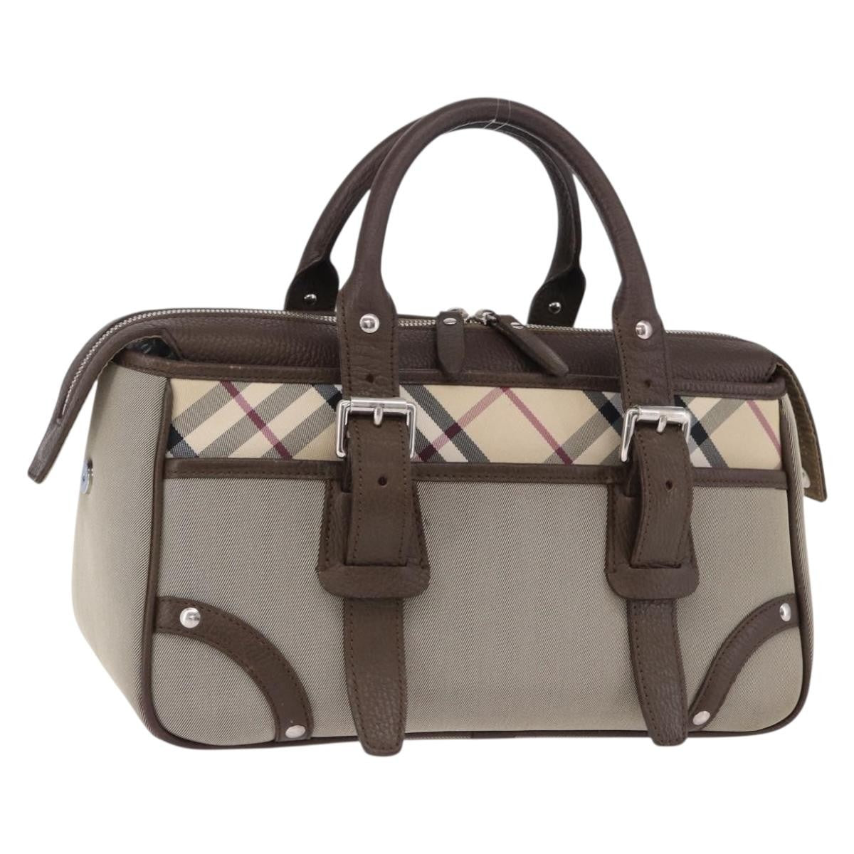 Burberry Nova Check Canvas Brown Canvas Handbag (Pre-Owned)
