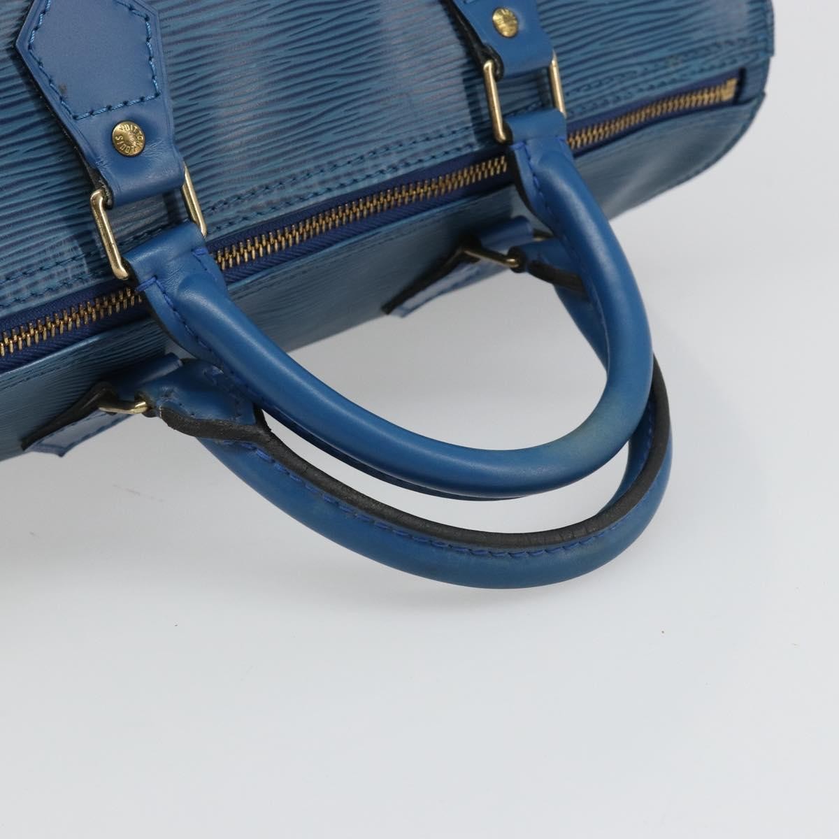 Louis Vuitton Speedy Epi Leather Blue Leather Handbag (Pre-Owned)