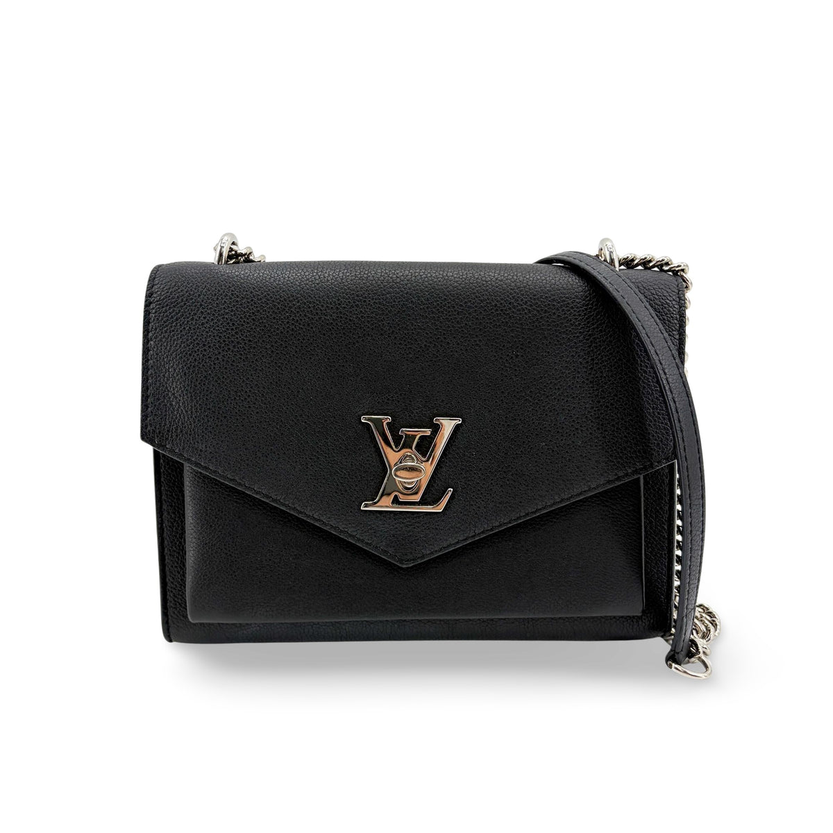Louis Vuitton Mylockme Leather Black Leather Handbag (Pre-Owned)