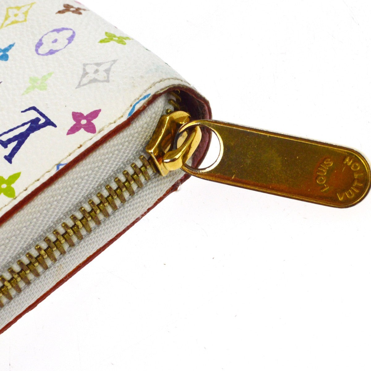 Louis Vuitton Zippy Monogram Multicolor White Canvas Wallets Accessory (Pre-Owned)