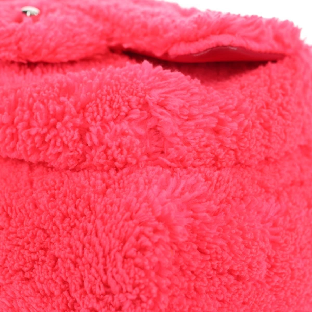 Chanel Coco Beach Quilted Terry Cloth Pink Faux_Fur Backpack Bag (Pre-Owned)