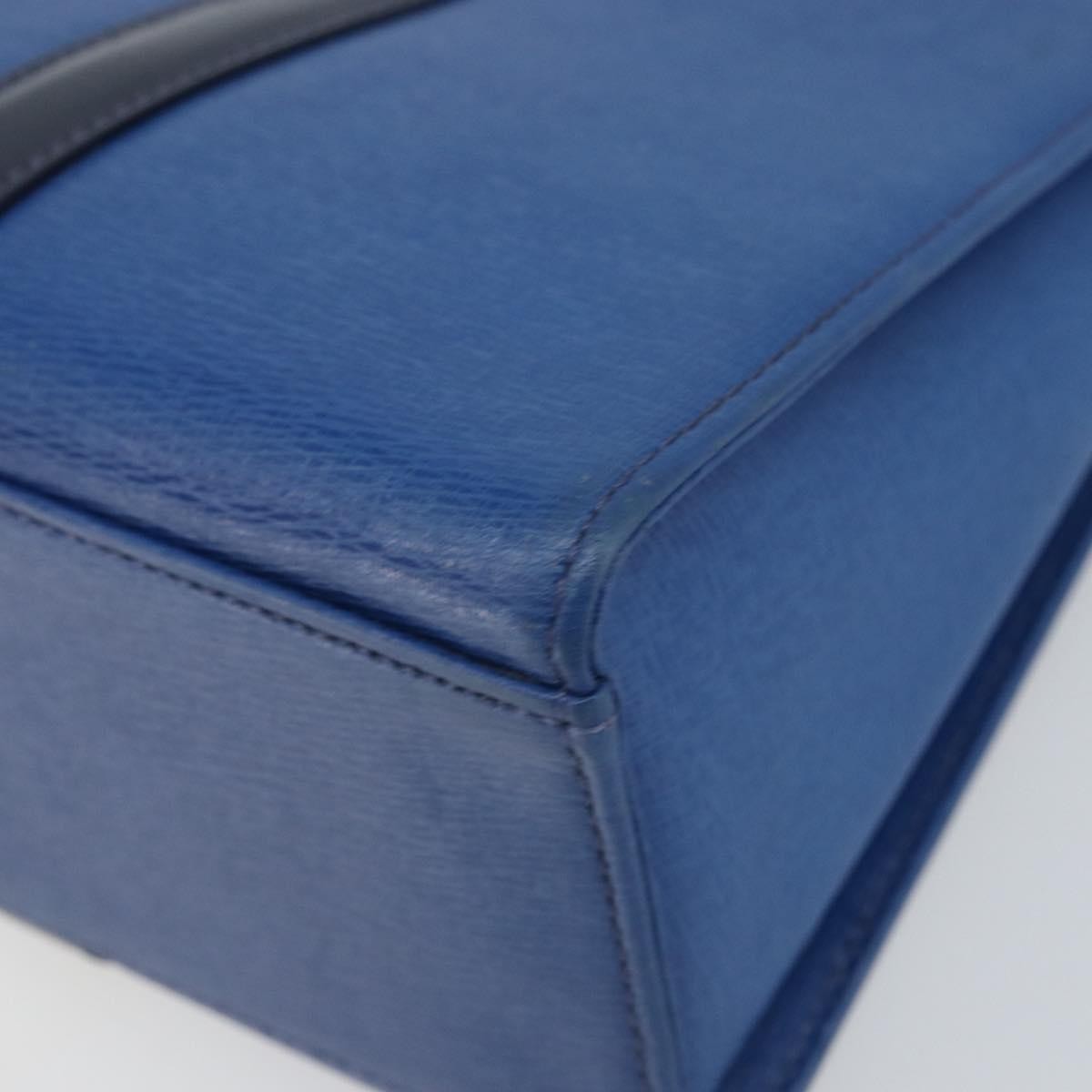 Burberry Vintage Leather Blue Leather Handbag (Pre-Owned)