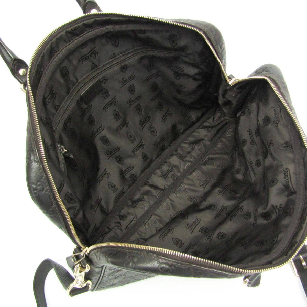 Gucci Gucci Marmont Black Leather Brown Leather Briefcase Bag (Pre-Owned)