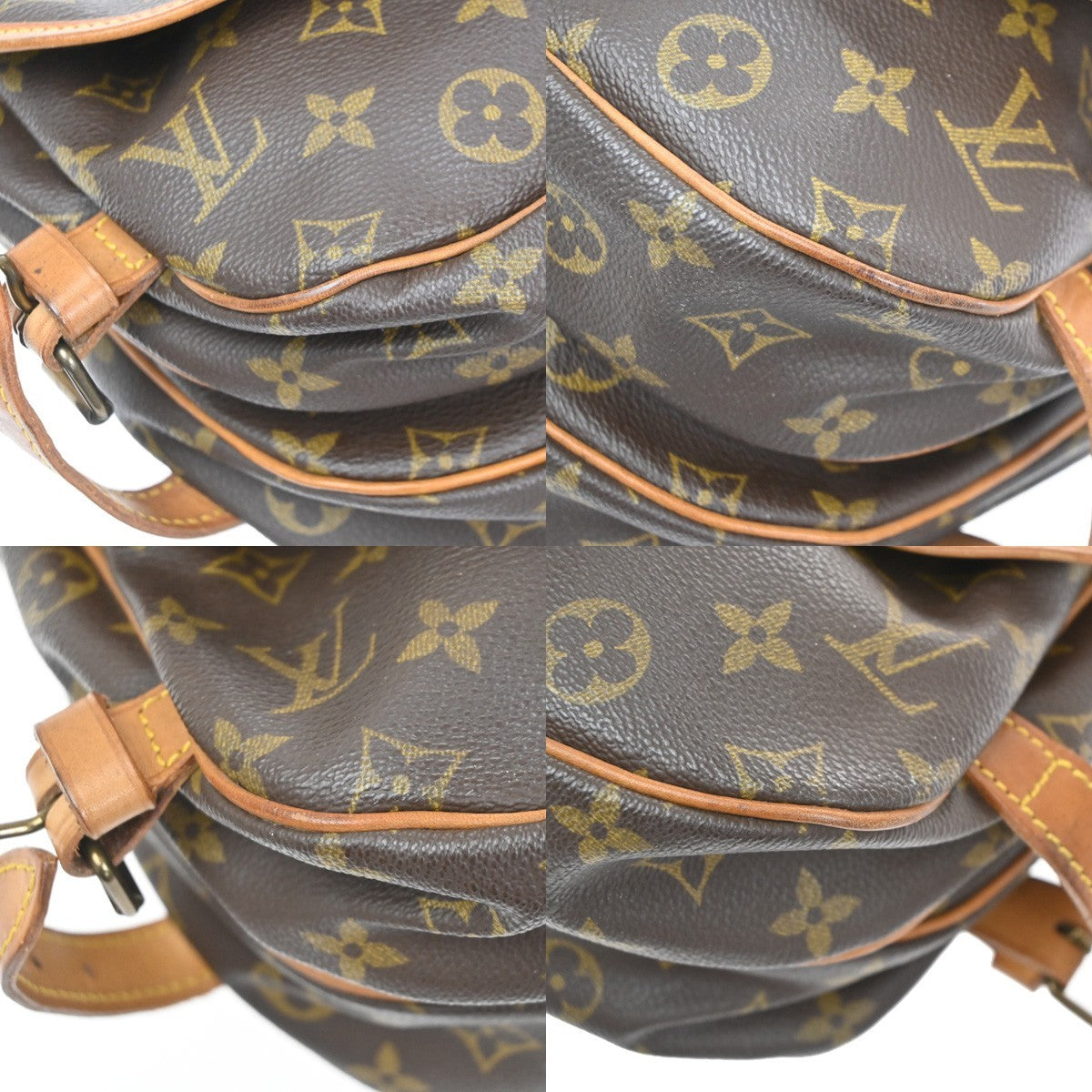Louis Vuitton Saumur Monogram Canvas Brown Canvas Handbag (Pre-Owned)