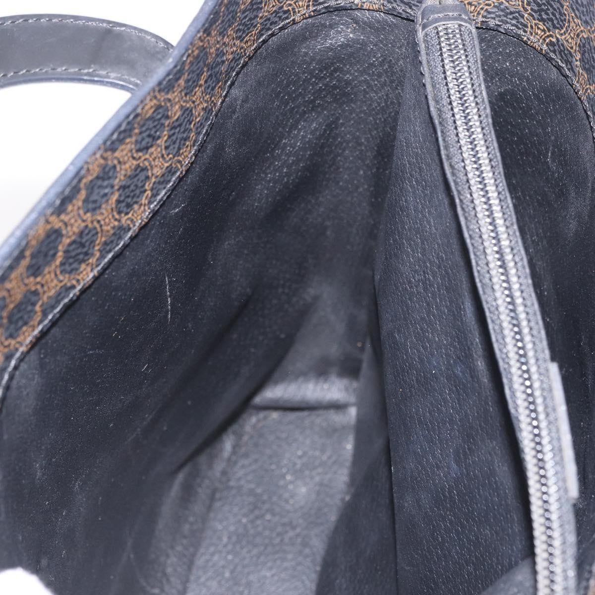 Celine C Macadam Tote Pvc Leather/ Macadam Canvas Black Canvas Shoulder Bag Bag (Pre-Owned)