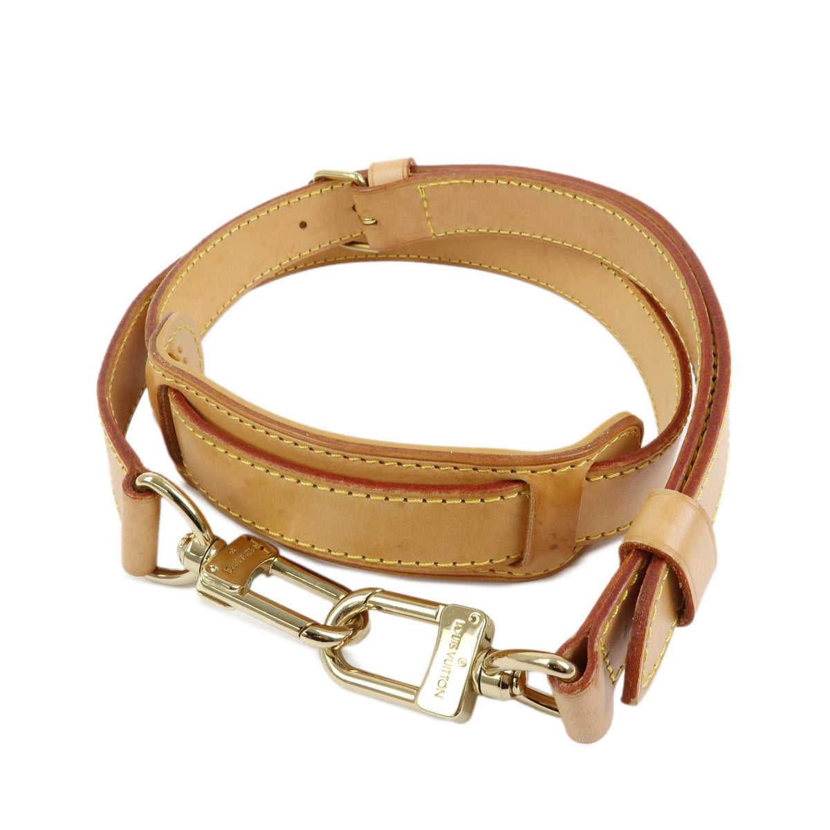 Louis Vuitton Adjustable Shoulder Strap Vachetta Leather Beige Leather Straps Accessory (Pre-Owned)