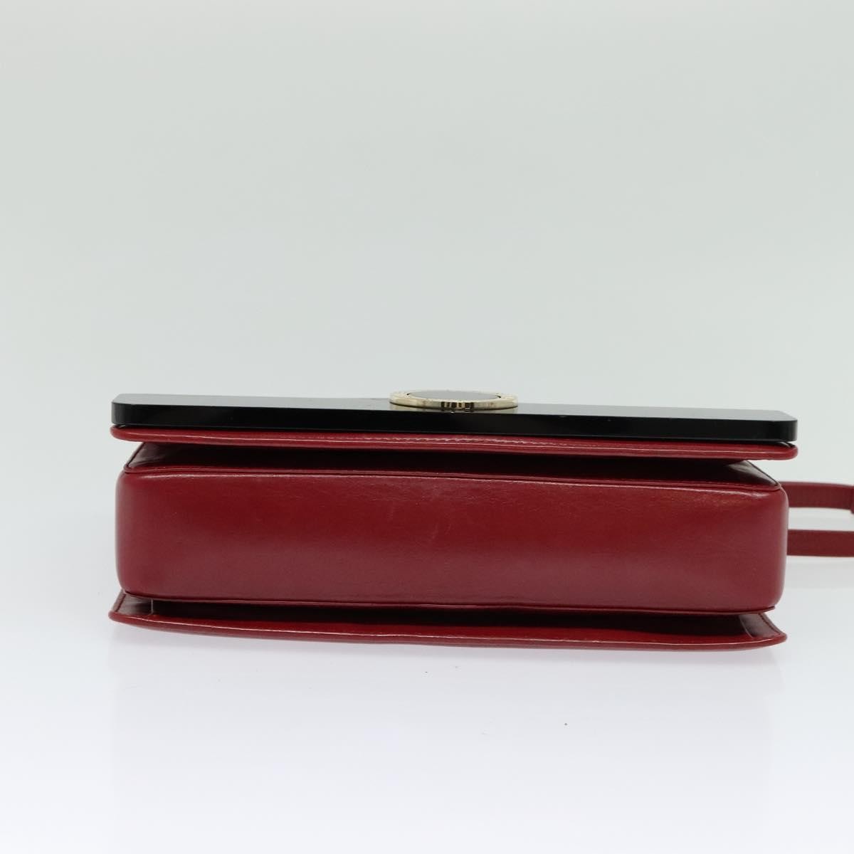 Bvlgari Signature Leather Red Leather Shoulder Bag Bag (Pre-Owned)