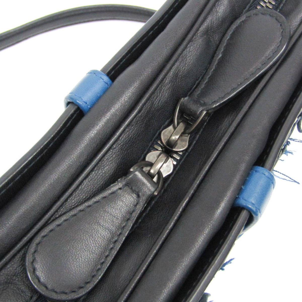 Bottega Veneta Belt Flap Camera Intrecciato Nappa Navy Leather Shoulder Bag Bag (Pre-Owned)