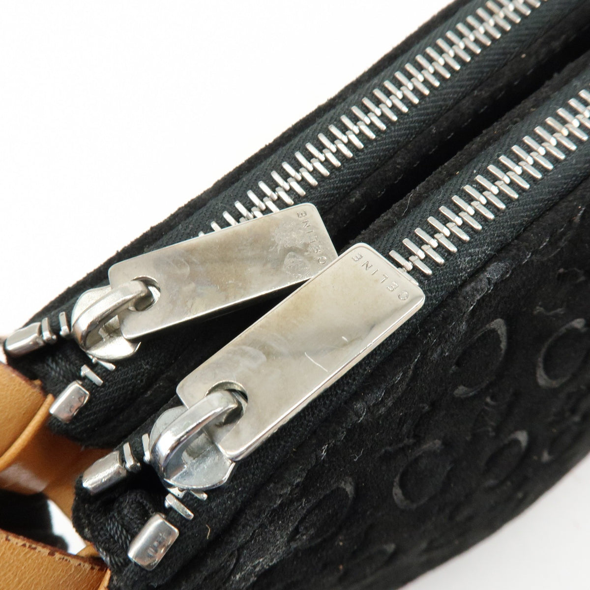 Celine C Macadam Shoulder Suede Black Suede Handbag (Pre-Owned)