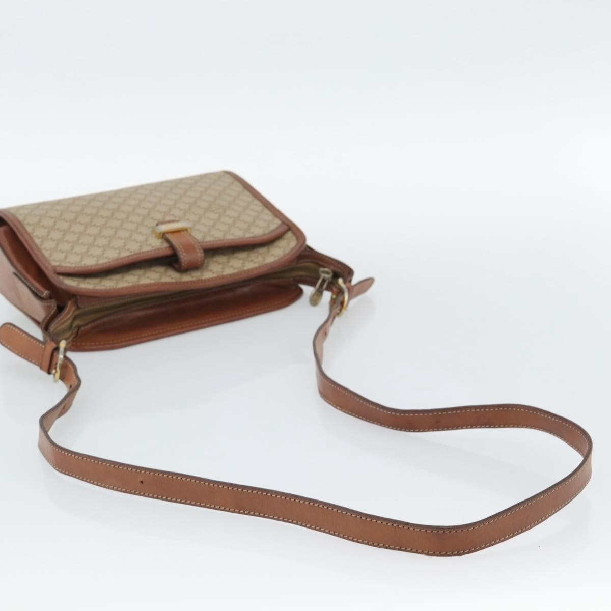 Celine Vintage Macadam Canvas And Leather Beige Canvas Shoulder Bag Bag (Pre-Owned)