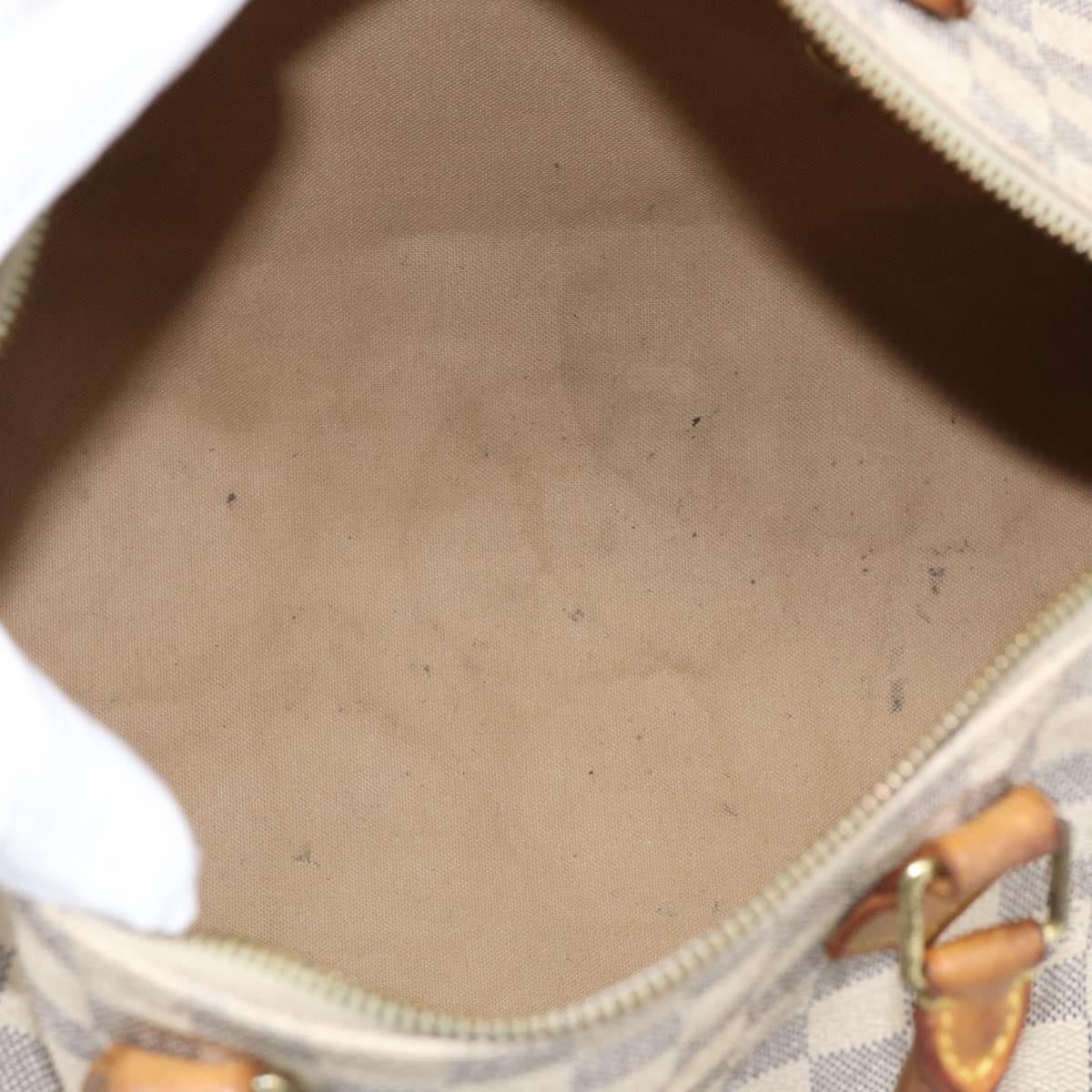 Louis Vuitton Speedy Damier White Canvas Handbag (Pre-Owned)