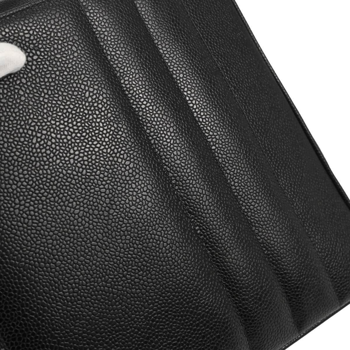 Chanel Vintage Top Handle Vertical Quilt Caviar Black Calfskin Handbag (Pre-Owned)