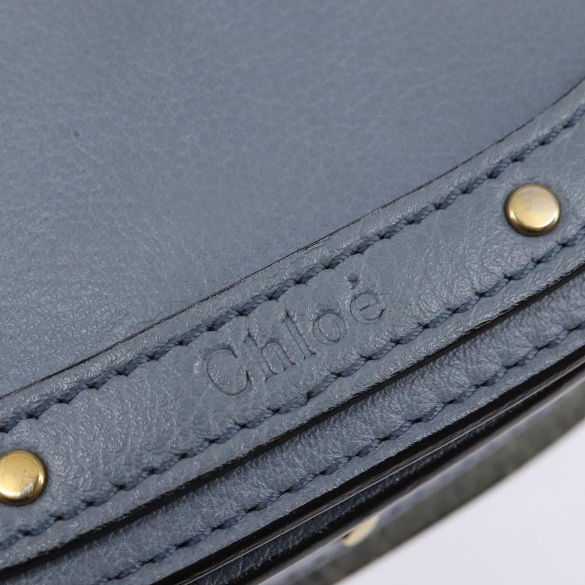 Chloe Nile Leather Blue Leather Handbag (Pre-Owned)