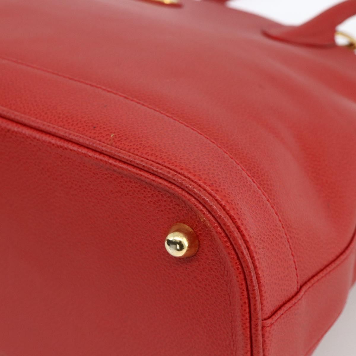 Burberry Vintage Leather Red Leather Handbag (Pre-Owned)