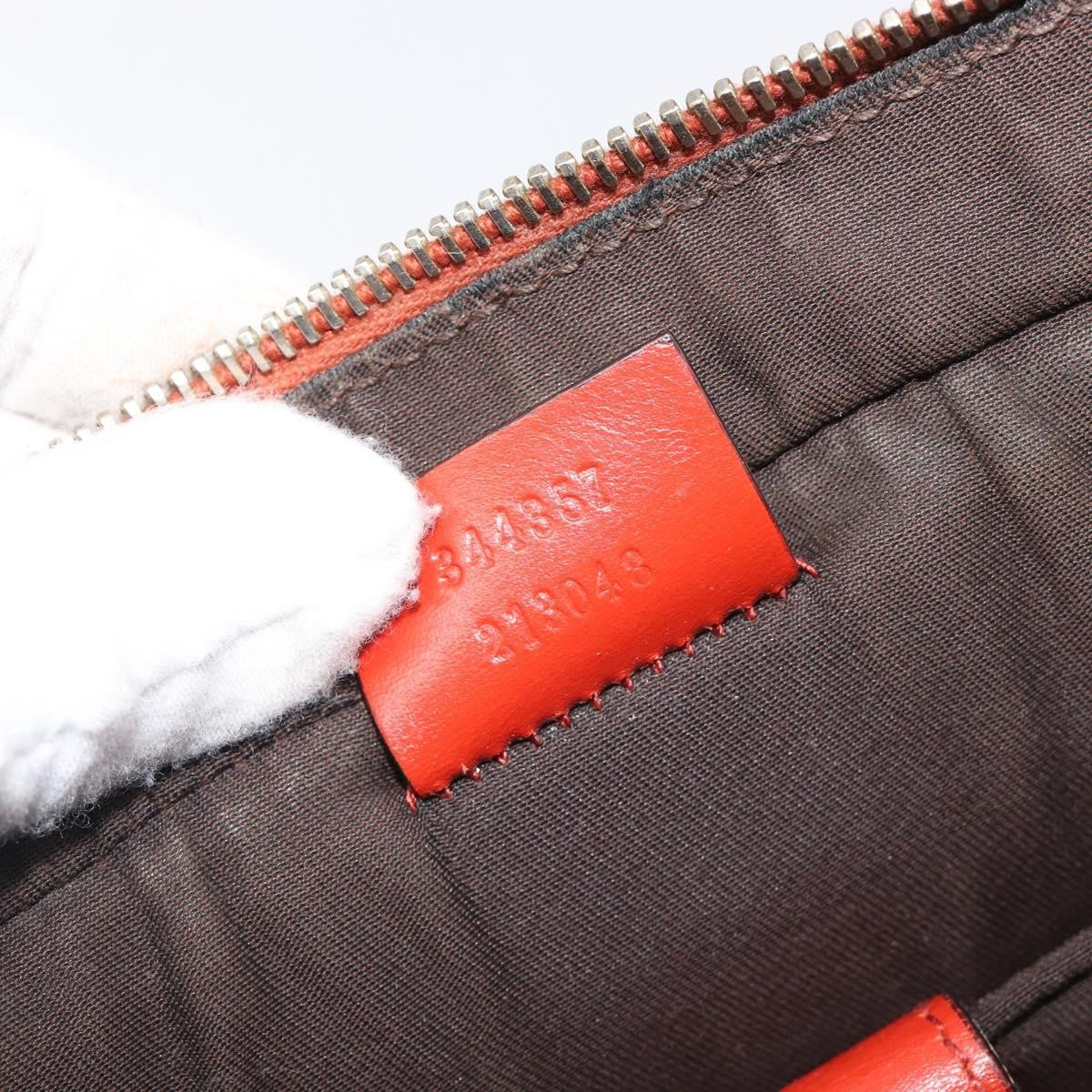 Gucci Bright Convertible Diamante Leather Red Leather Briefcase Bag (Pre-Owned)