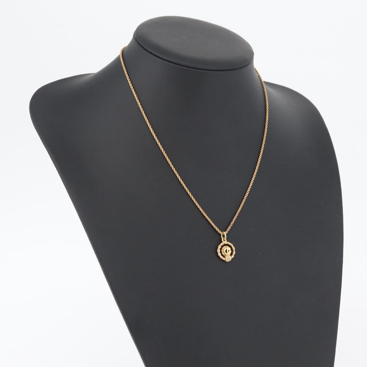 Christian Dior Cd Pendant Gold-Plated Gold Gold_Plated Necklace Jewelry (Pre-Owned)