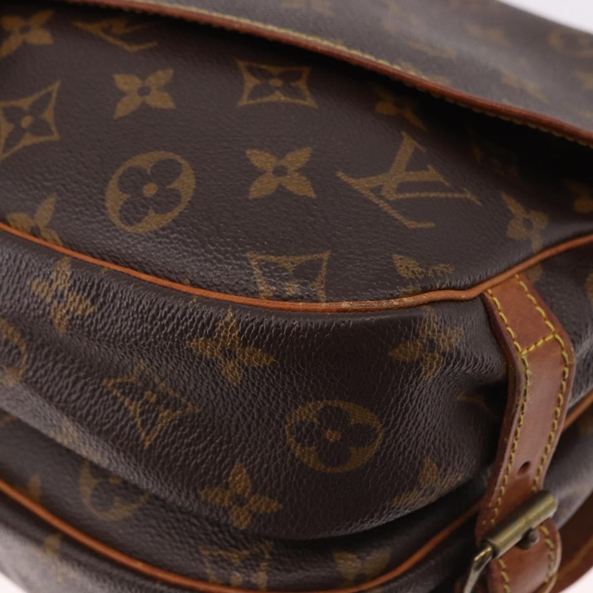 Louis Vuitton Saumur Monogram Brown Canvas Shoulder Bag Bag (Pre-Owned)
