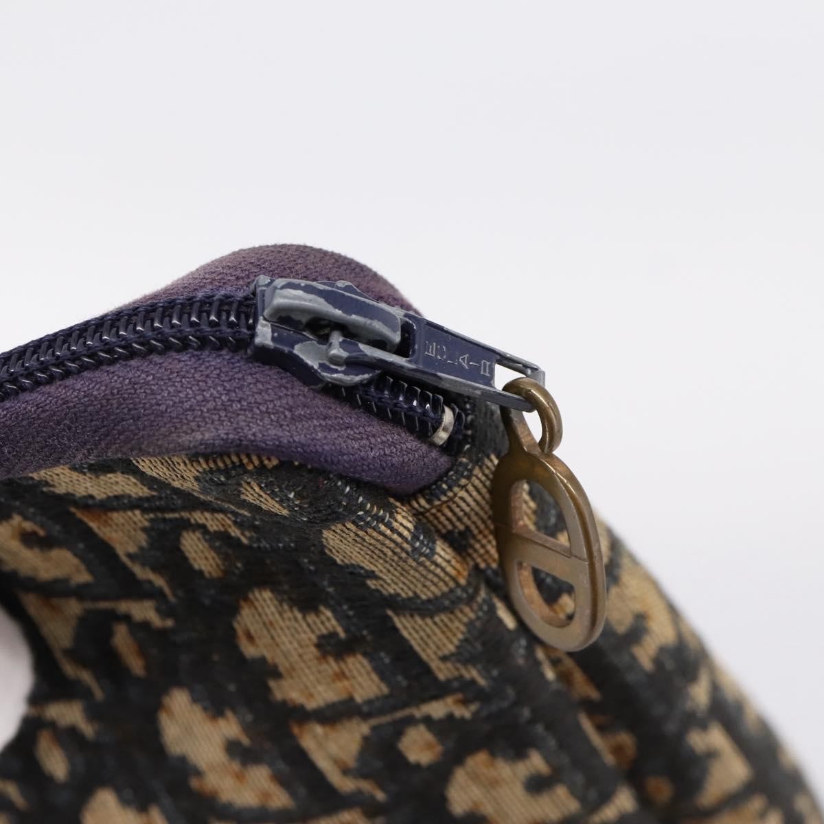 Christian Dior Wristlet Clutch Oblique Canvas Navy Canvas Clutche & Pouche Bag (Pre-Owned)