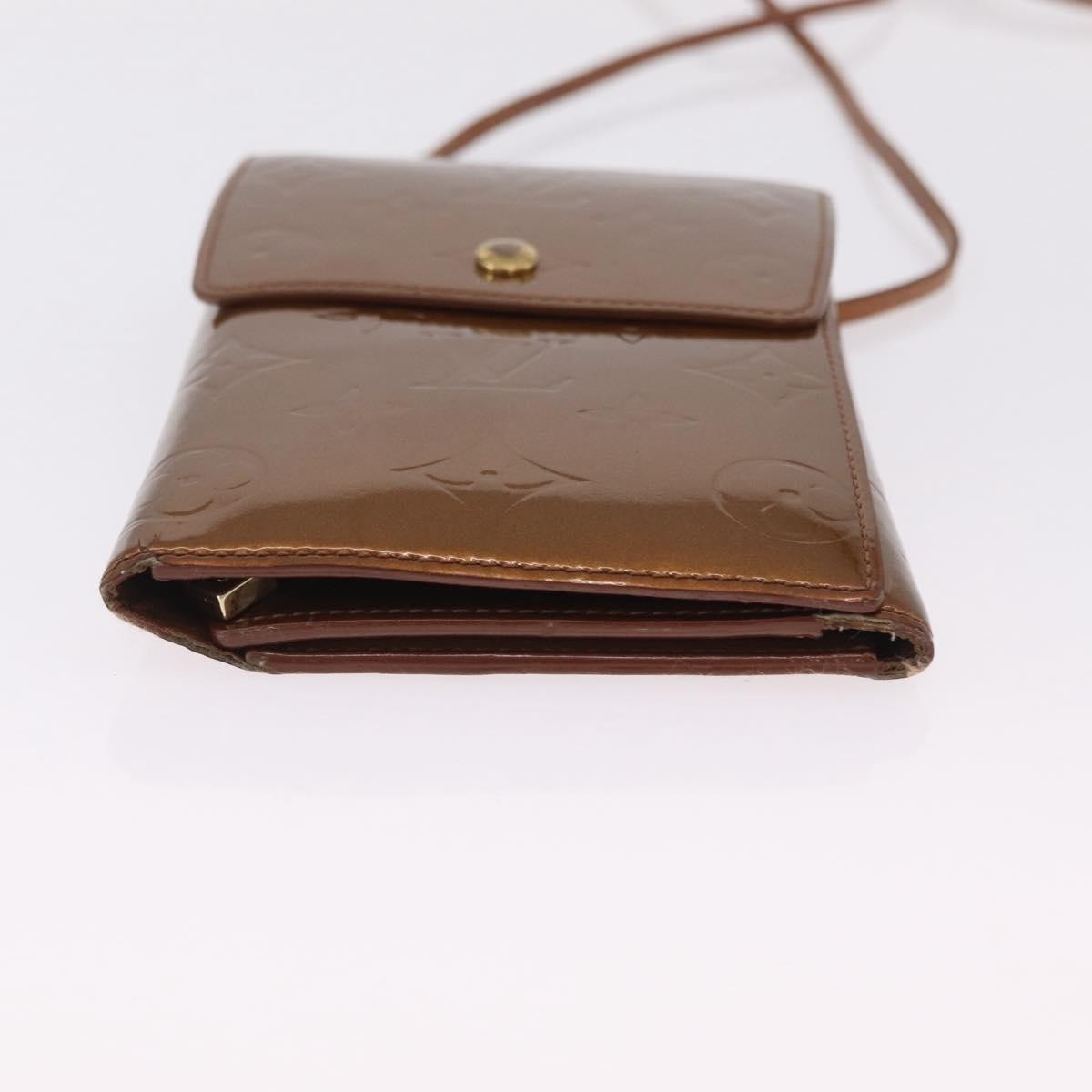 Louis Vuitton Walker Monogram Vernis Brown Patent_Leather Wallets Accessory (Pre-Owned)