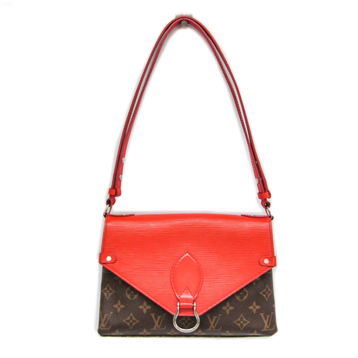 Louis Vuitton Saint Michel Monogram Canvas And Epi Leather Brown Canvas Handbag (Pre-Owned)