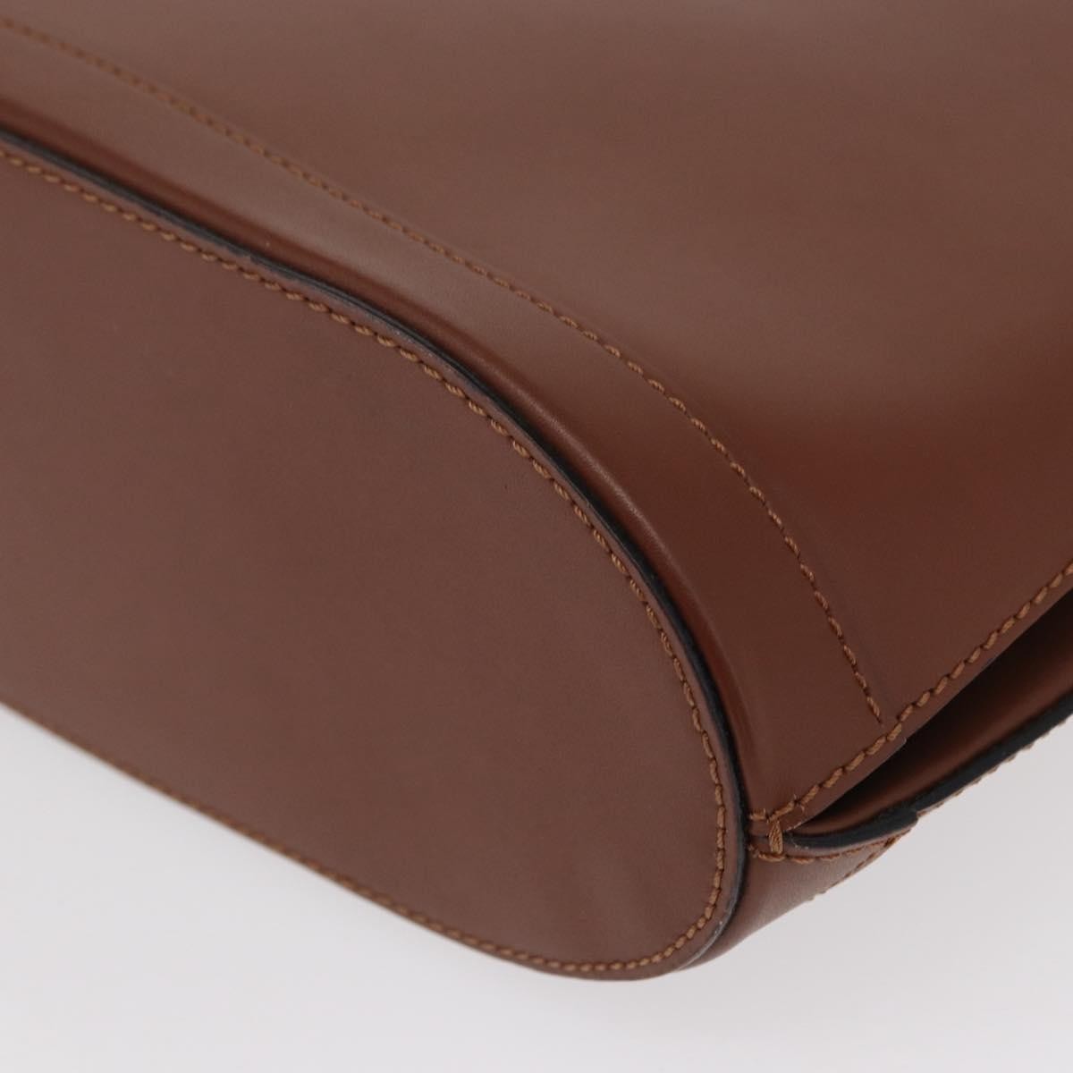 Celine Vintage Leather Brown Leather Shoulder Bag Bag (Pre-Owned)