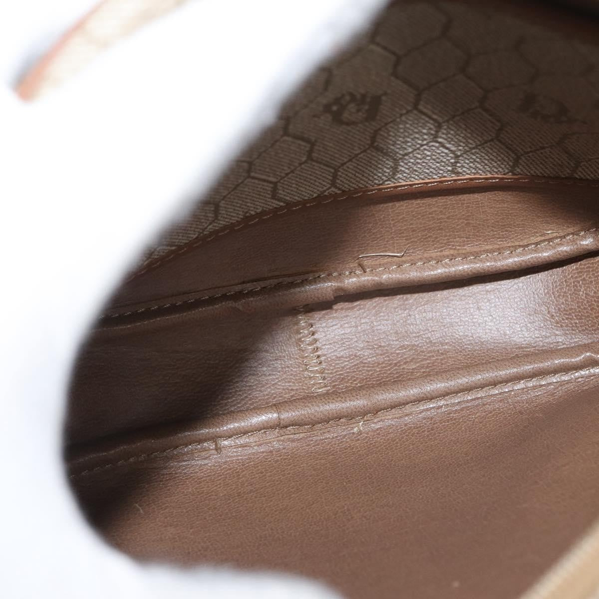Christian Dior Vintage Honeycomb Canvas And Leather Beige Canvas Shoulder Bag Bag (Pre-Owned)