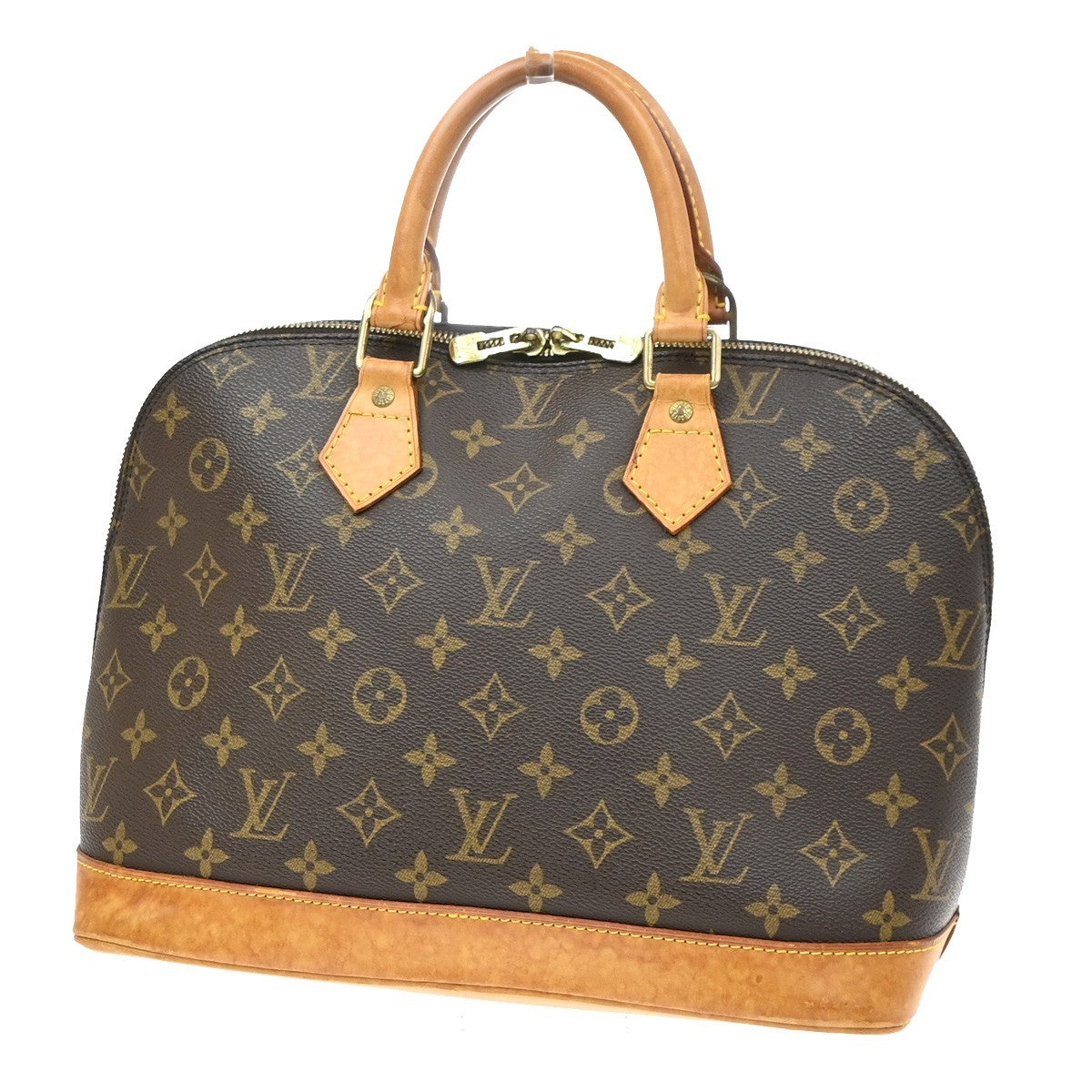 Louis Vuitton Alma Monogram Brown Canvas Handbag (Pre-Owned)