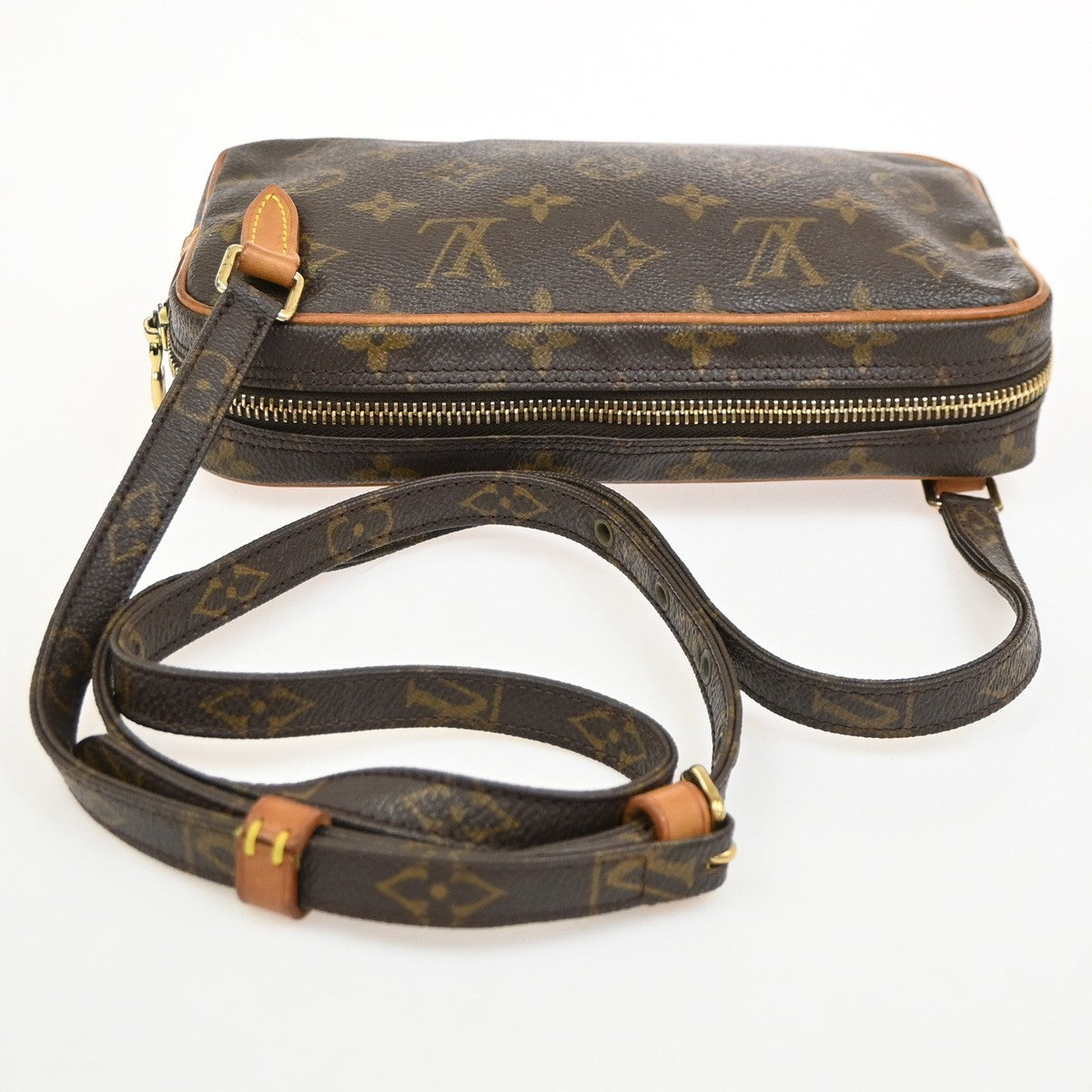 Louis Vuitton Pochette Marly Bandouliere Monogram Canvas Brown Canvas Shoulder Bag Bag (Pre-Owned)