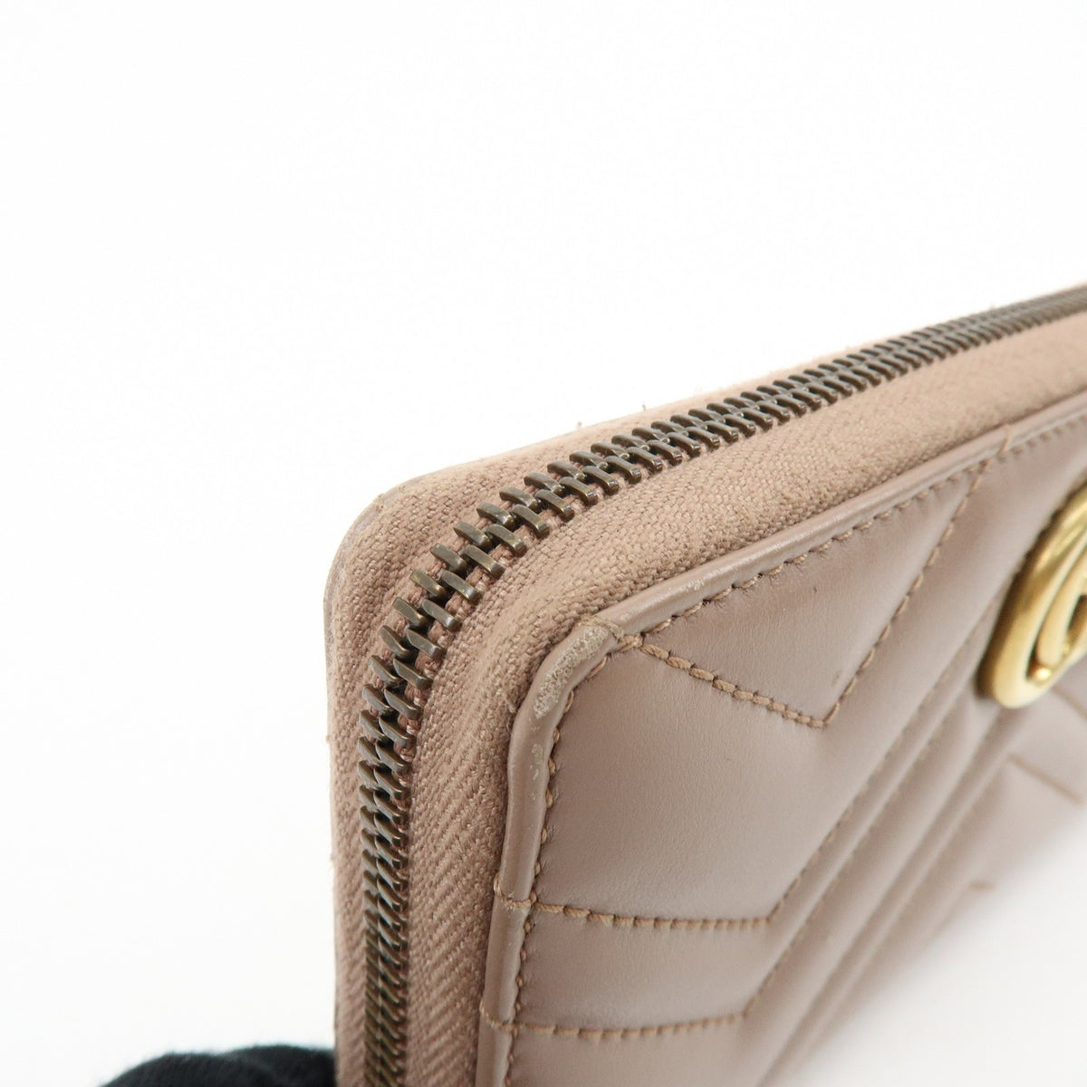 Gucci Gg Marmont Organizer Matelasse Leather Beige Leather Wallets Accessory (Pre-Owned)