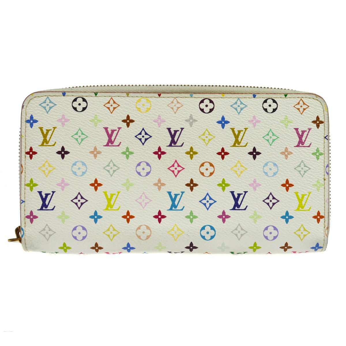 Louis Vuitton Zippy Monogram Multicolor White Canvas Wallets Accessory (Pre-Owned)