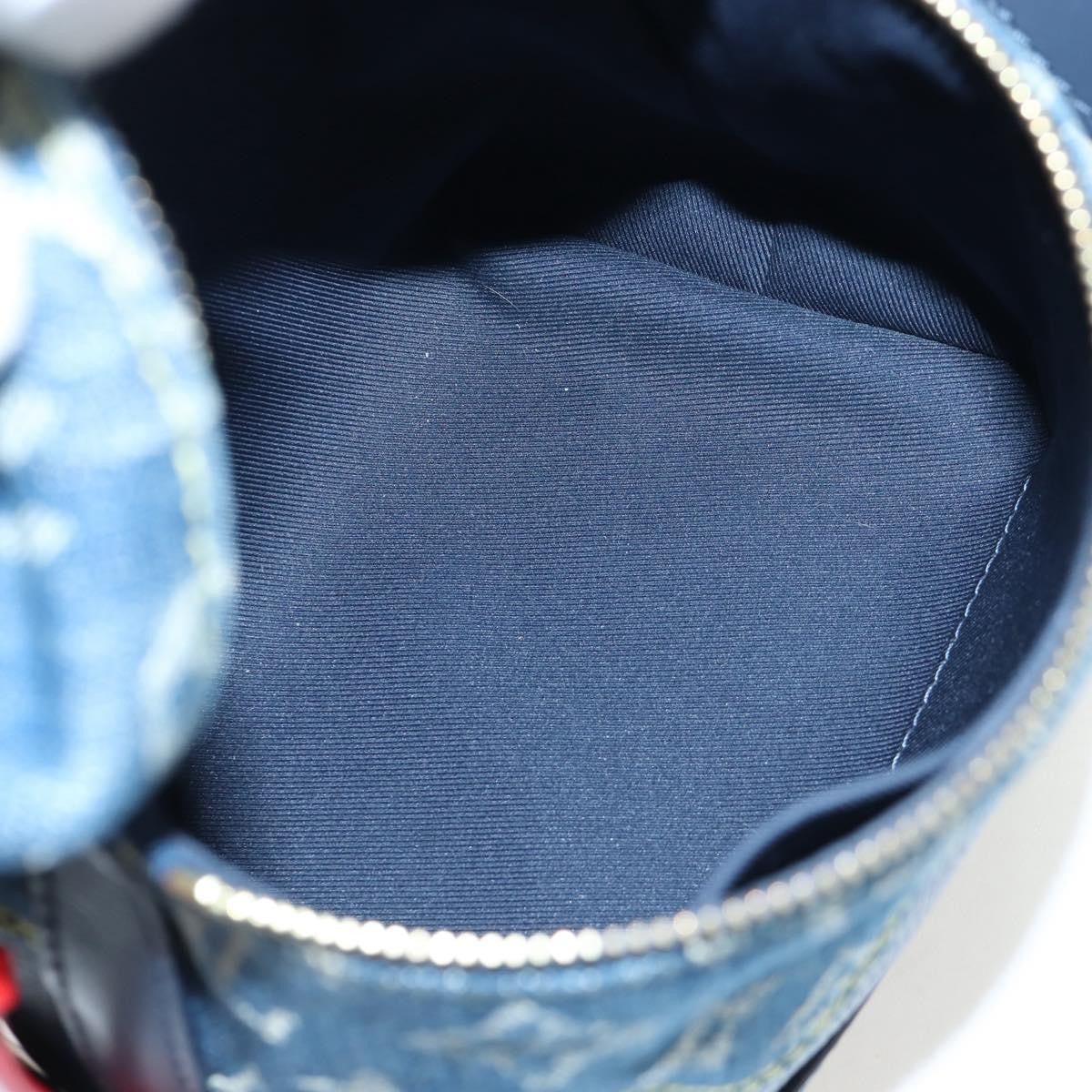 Louis Vuitton Nigo Japanese Cruiser Monogram Denim And Taurillon Leather Blue Canvas Handbag (Pre-Owned)
