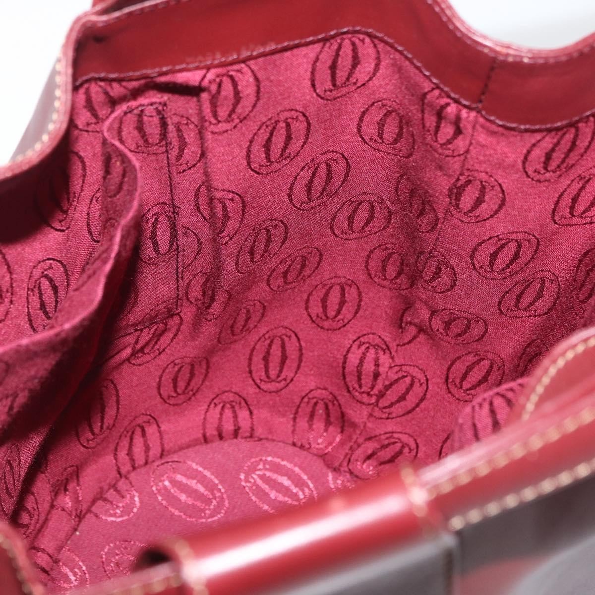 Cartier Must De Cartier Leather Burgundy Leather Shoulder Bag Bag (Pre-Owned)