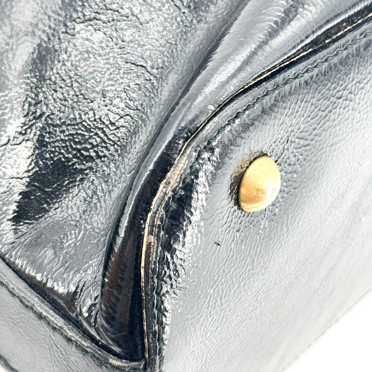 Saint Laurent Muse Patent Black Patent_Leather Shoulder Bag Bag (Pre-Owned)