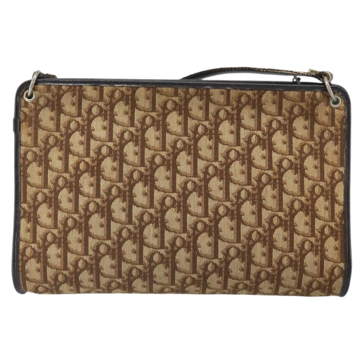 Christian Dior Vintage Trotter Canvas Brown Canvas Shoulder Bag Bag (Pre-Owned)